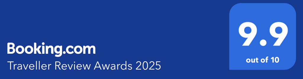 Booking.com Traveller Review Award 2025, 9.9 out of 10